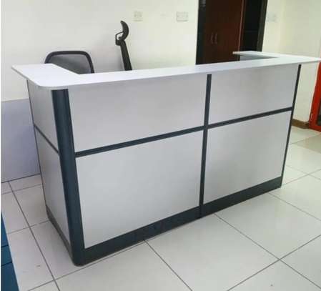Reception Desk: White Long Reception Desks image 2
