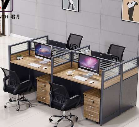 OFFICE DESK: 2 Way Office Workstation Desk image 6