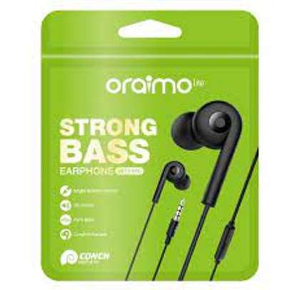 Oraimo Strong Bass Stereo Earphones/Free Rubber Buds image 2