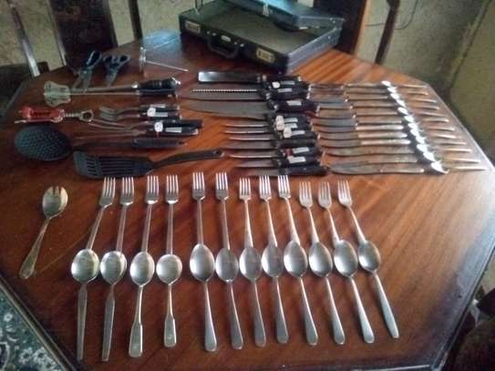 Full set assorted sizes knives spoons  serving spoons image 3