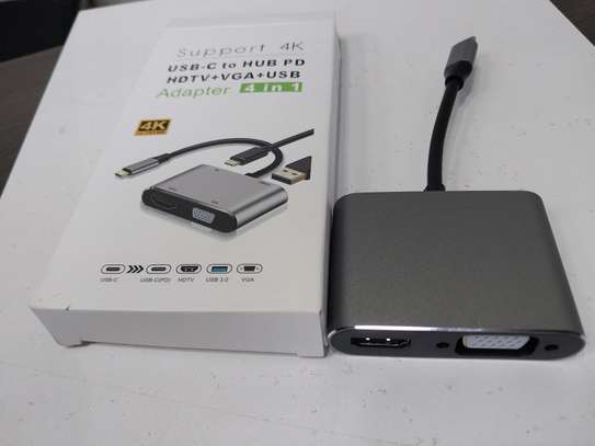 USB Type-c 4 In 1 HDMI VGA Docking Station image 2