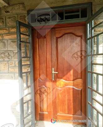 Double main mahogany panel doors image 2