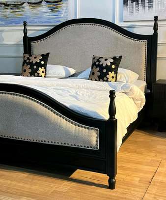 King Size Wooden Bed Frame with Nightstands image 3