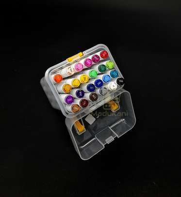 24 Colors Double Tipped Art Markers in Carrying Case image 2