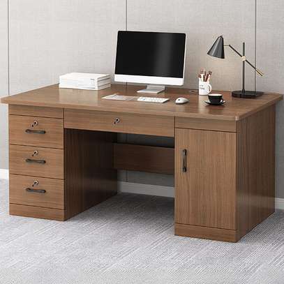 Office Desk: Executive Office Desk With Locking Drawers image 1