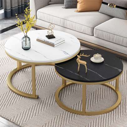 Stylish Two-Size Round Coffee and Side Tables image 5