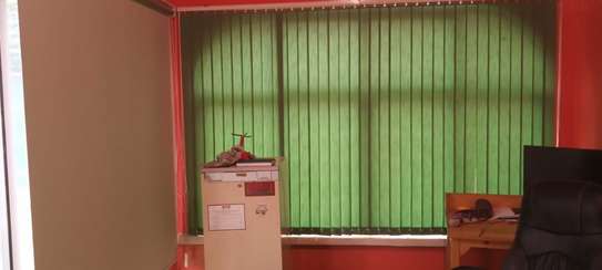 GREENISH PRINTED OFFICE BLINDS image 2