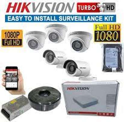 Hikvision 4 CCTV Cameras Full System Kit-500GB Hard Disk image 1