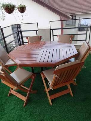 Garden Shade Sets With 6 Foldable Chairs + 12 Cushions image 4