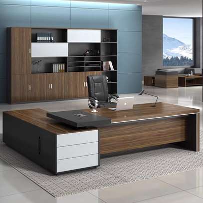 Modern Simple Executive Desk & Chair Set image 5