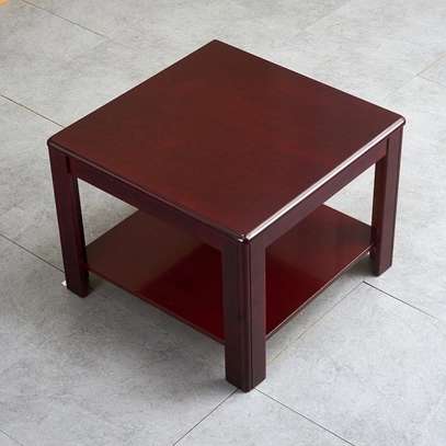 Coffee Table; Square Mahogany Living Room Cofee Table image 1