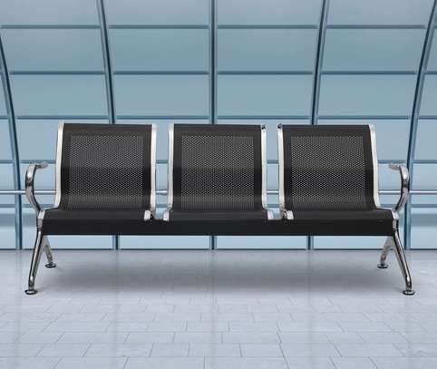 Office Bench : 3 - Seater Black Reception Bench image 4