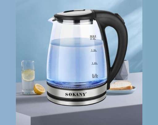 Sokany glass electric kettle. image 1