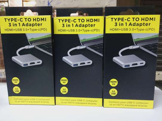 Type-c To Hdmi 3 In 1 Adapter Hdmi USB 3.0 image 2
