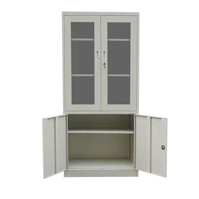 Half‑Glass 2‑Door Metallic Filing Cabinet image 5