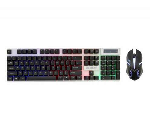 mechanical gaming backlit keyboard and mouse image 1