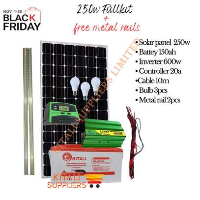 Solar fullkit 250watts plus free metal rail image 3