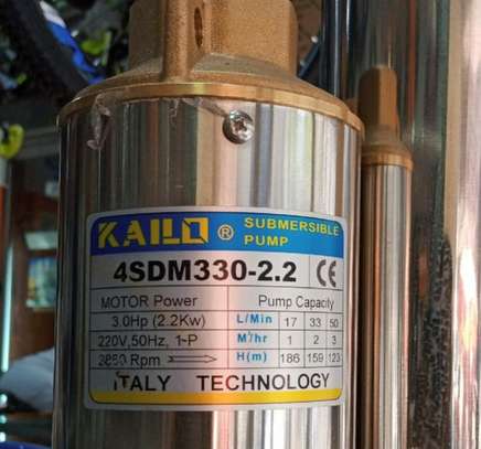 Kailo 3hp submersible water pump italy made 189m head image 2
