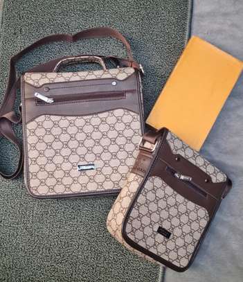Genuine Leather Quality Designer Unisex Miami 2 in 1 Sling Money Bags image 2
