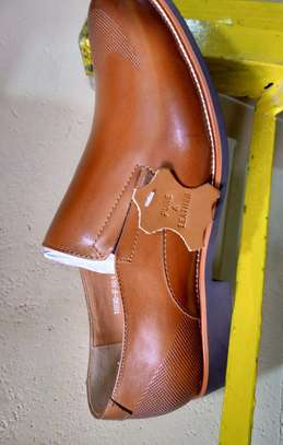 Brown Pure & Leather Franco Bannetti Officials Shoe image 2