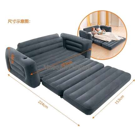 Inflatable 3 seater sofa bed image 1