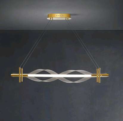*Designer Horizontal Double Ring Minimalist Chanderlier image 1
