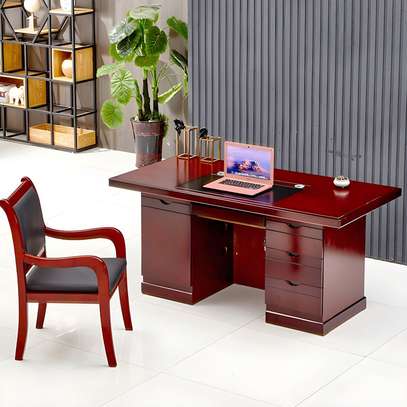 Office Desk: 1200M Mahogany Office Desk image 3
