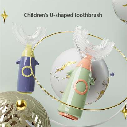 U-Shaped Children Toothbrush, Silicone Teether image 1