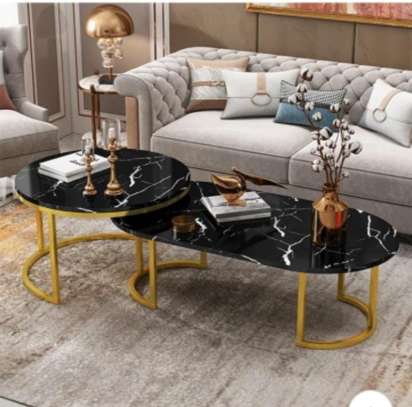 Tempered glass Nesting coffee table set image 1