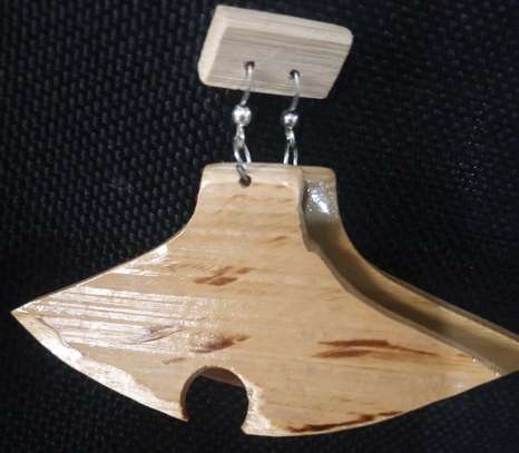 Bamboo handcrafted earrings image 3