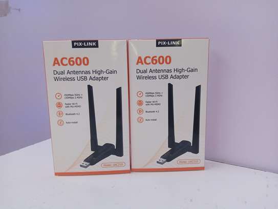 PIXLINK Wifi Adapter AC600 Dual Band Wireless Wifi Adapter image 1