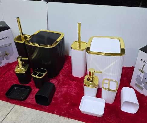 bathroom set with touch of gold &silver(Rectangular) image 2