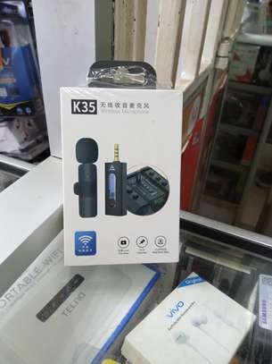 Wireless Microphone Portable Mini Lapel Microphones Set Plug image 2