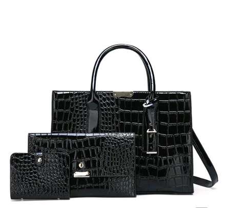 3 in 1 quality handbag (black) image 1