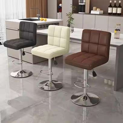 Adjustable Counter Leather Stool image 7
