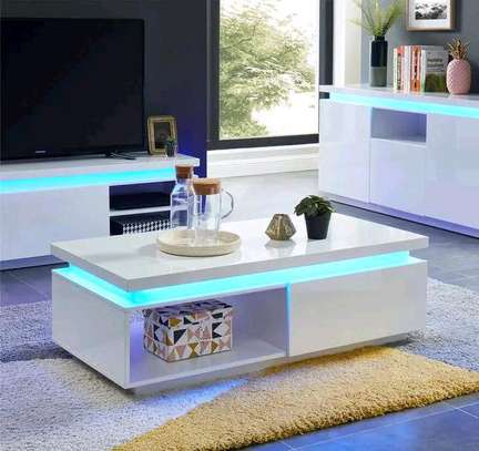 Classic coffee table with LED lights image 1