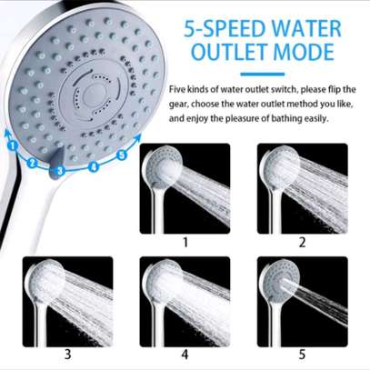 5-setting Adjustable hand-held water saving SPA shower head image 5