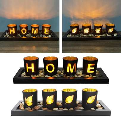 Rustic Decor Candle Holders Set image 1