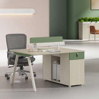 Office Desk: Modern Dual User Workstation image 1
