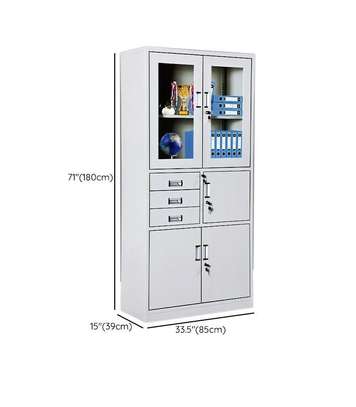 2-Door Steel Office Cabinet with Safe image 6