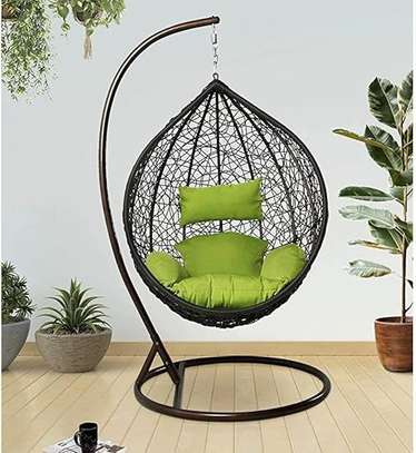 Luxury Wicker Hanging Egg Chair – Modern Rattan Swing image 4