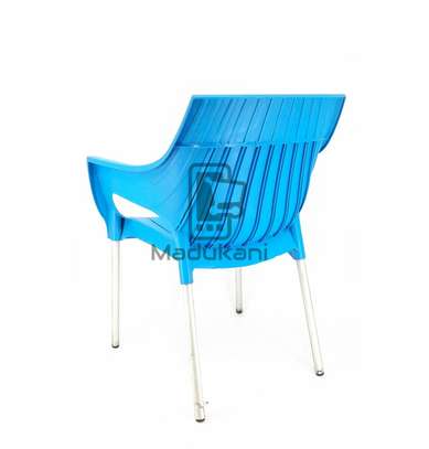 Heavy Duty Unbreakable Wide Plastic Chair with Metal Legs image 5