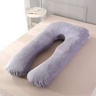 U Shaped Maternity Pregnancy Support Pillow Body Bolster (blue) image 2
