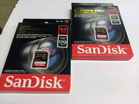 Sandisk Extreme PRO 64GB SDXC UHS-1 Card – 170MB/s U3 A2 V30 – SDSDXXY-064G-GN4IN image 1