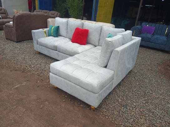 L shape 6 seater sofa set made by hand wood image 3
