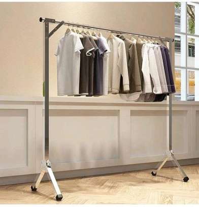 Single pole clothes drying rail image 1