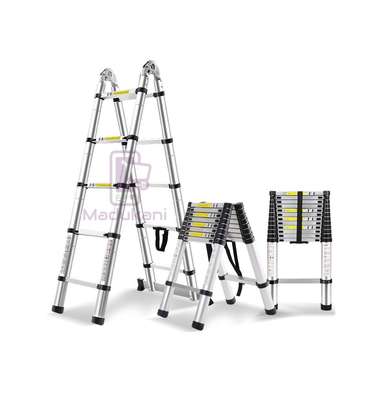 18 Steps 2.8m X 2.8m A-Shape Telescopic Aluminium Ladder image 1