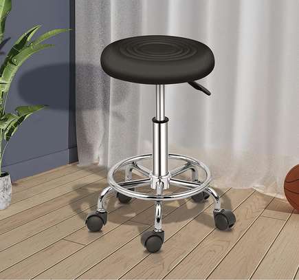 Office Barstool : Round Height  Adjustable Office Barstool image 1