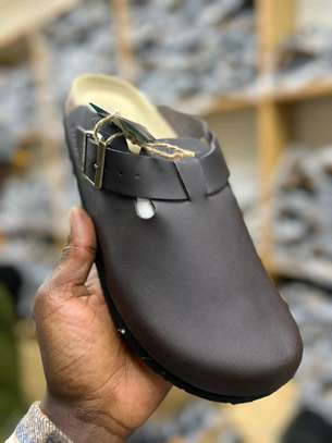 Men leather open shoes image 12