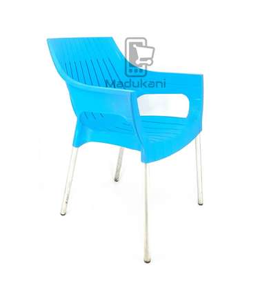 Heavy Duty Unbreakable Wide Plastic Chair with Metal Legs image 1